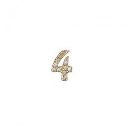 オーダー商品【Pleasure】K18ダイヤモンドナンバーチャーム「4」