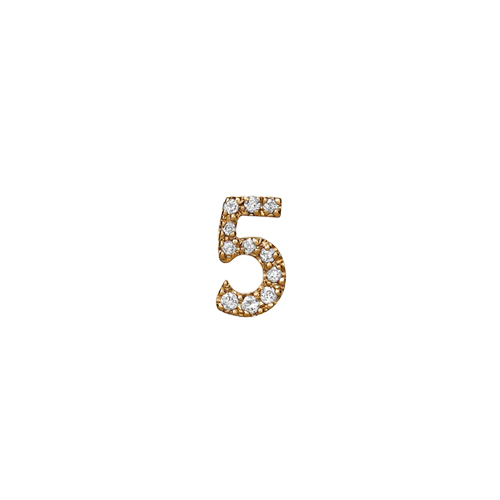 オーダー商品【Pleasure】K18ダイヤモンドナンバーチャーム「5」