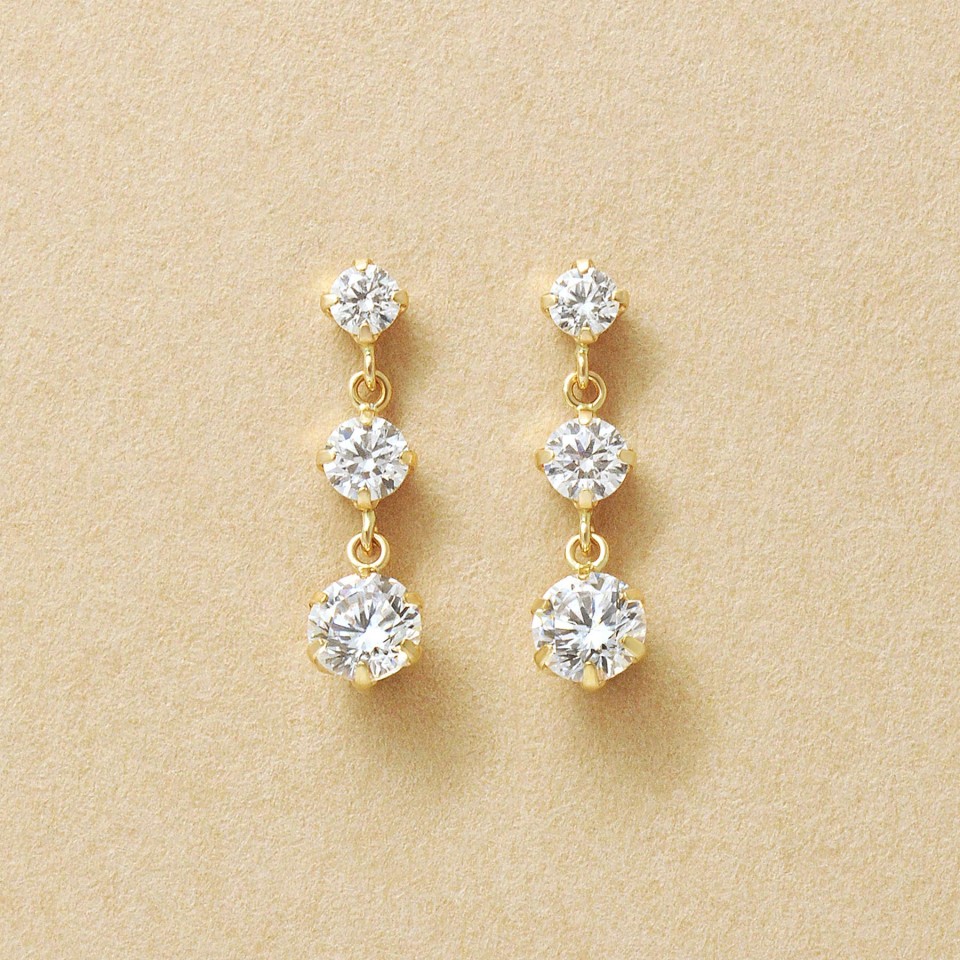 【Lively】K10 グラデーション スイングピアス