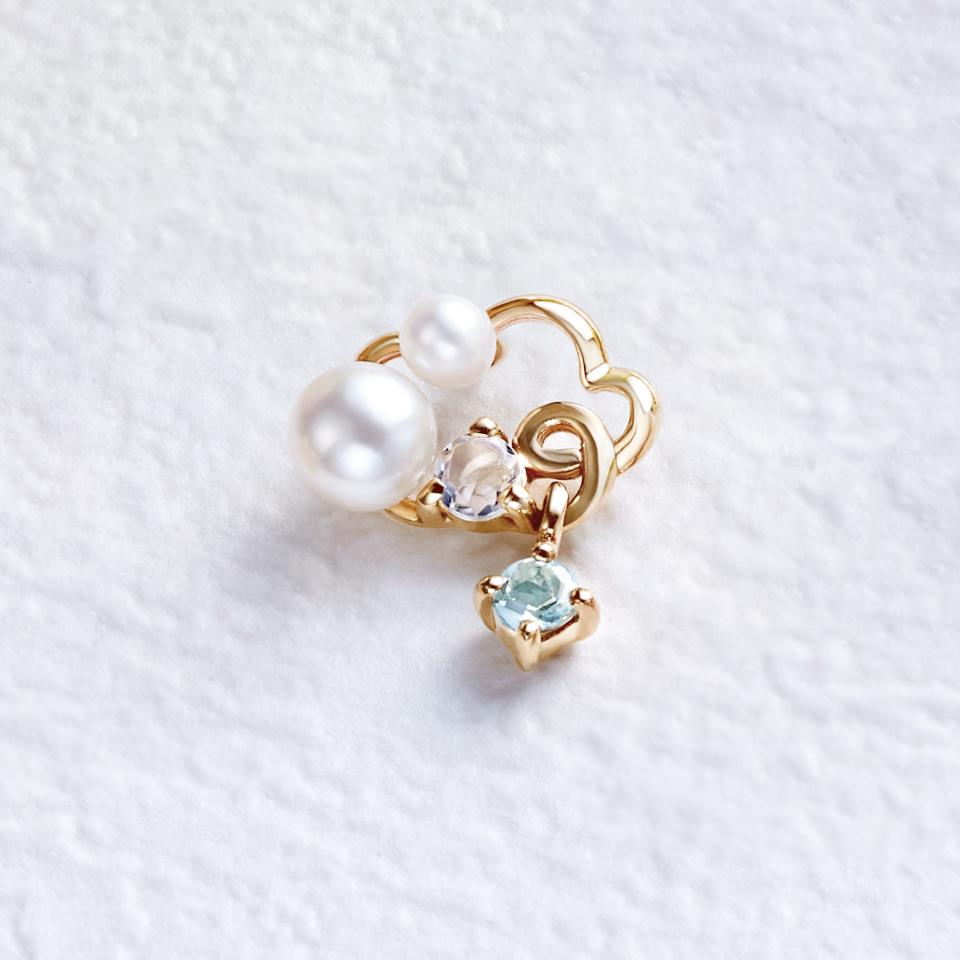 【Lucent】【 Solo Pierce】 K18・K10 もくもく雲 ハーフピアス