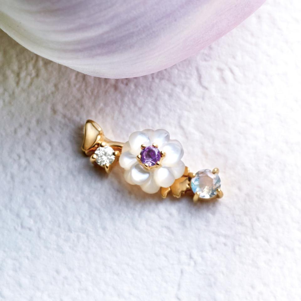 【Lucent】【 Solo Pierce】SV・K10　アネモネハーフピアス