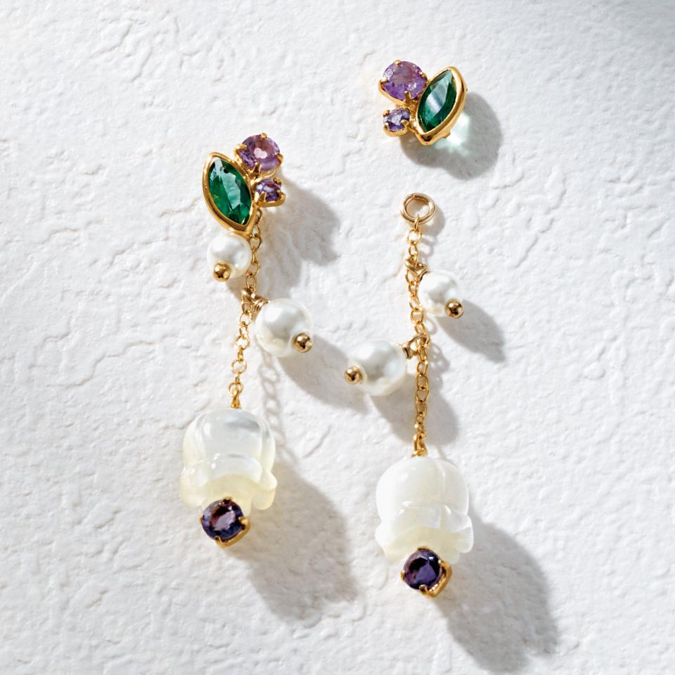 【Lucent】SV・K10・GF　ブルーベリー ピアス