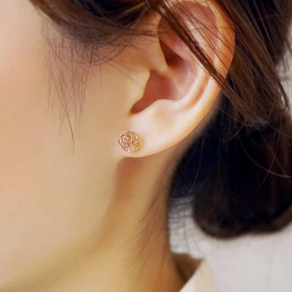 テイクアップ パニエ フローティングピアス k18k10 アクセサリー