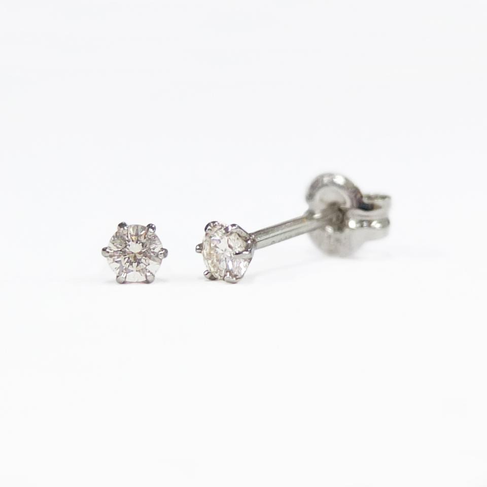 [ セカンドピアス] Ptダイヤモンドピアス　0. 14ct