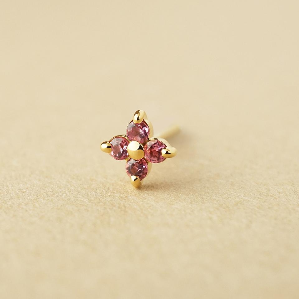 【 Solo Pierce】[ セカンドピアス] K18ピンクトルマリン ハーフピアス