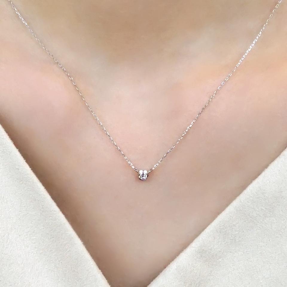 【新品】ダイヤモンド　ネックレス　一粒　0.4ct　プラチナ