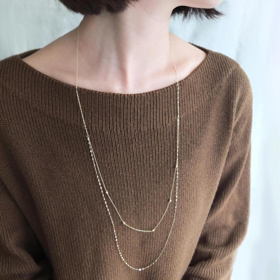 LEEマルシェ 12closet K10YG ゴールド3WAYロングネックレス