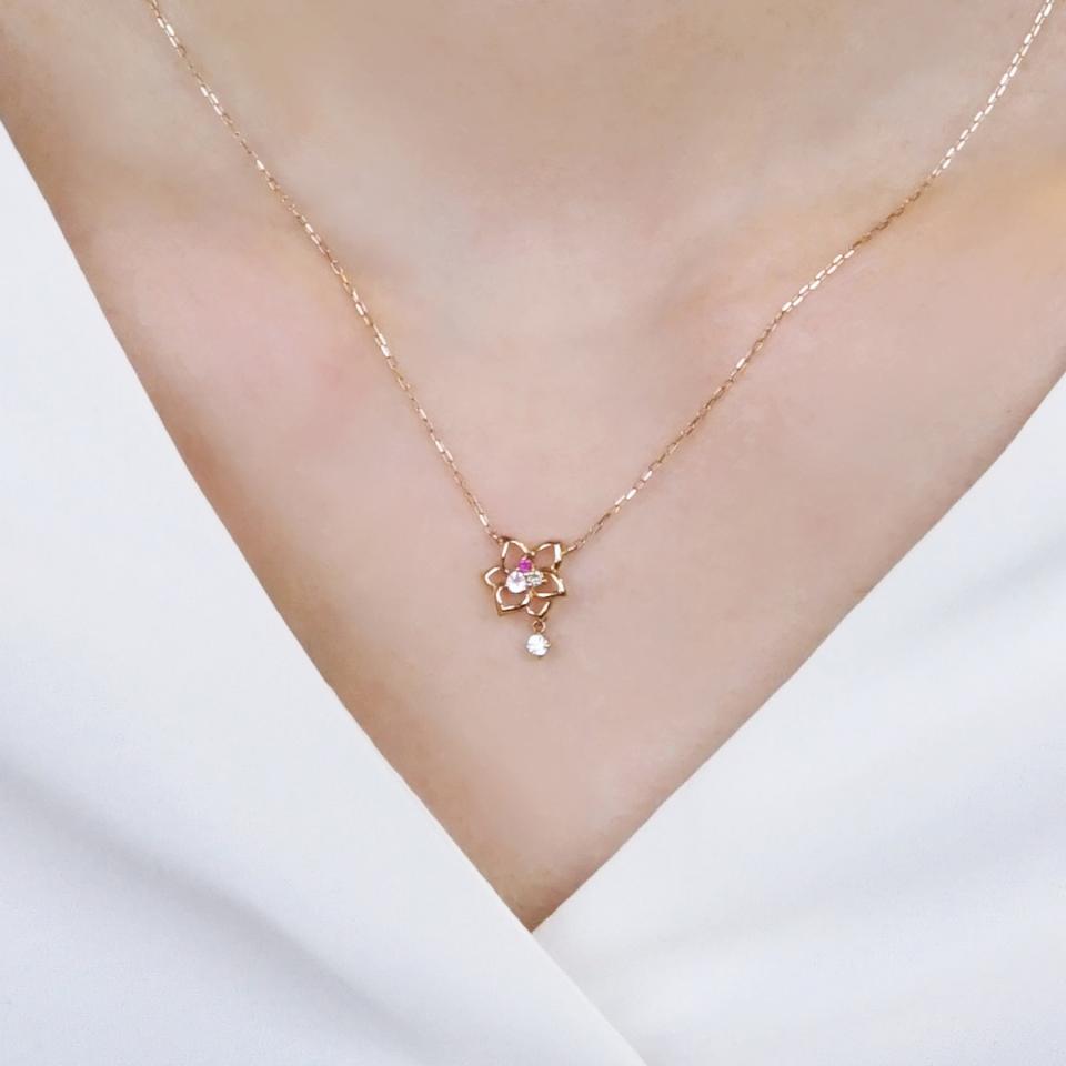 99％以上節約 高橋クリエイト ブルーム 4月誕生花 K10 ピンクゴールド