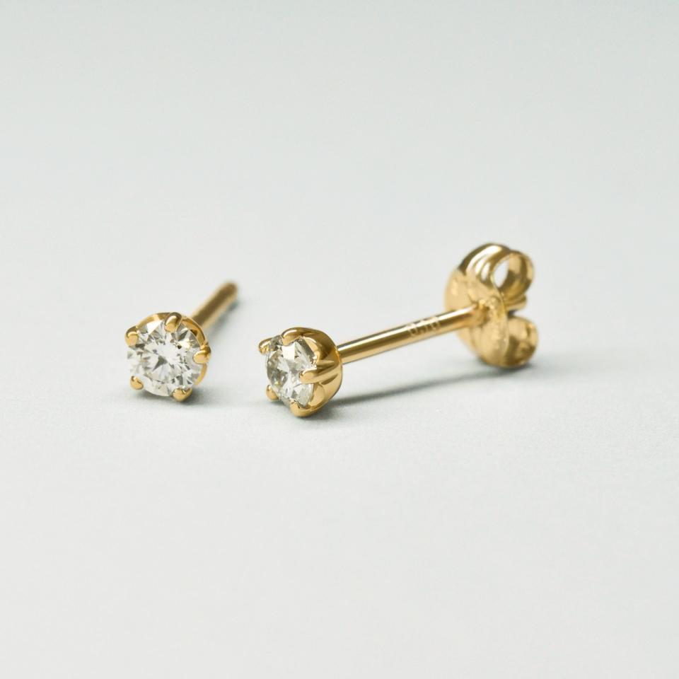 [セカンドピアス]K18ダイヤモンドピアス0.2ct