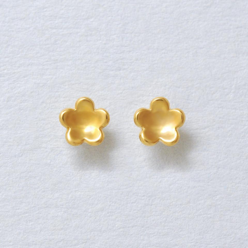 [セカンドピアス]K18お花ピアス