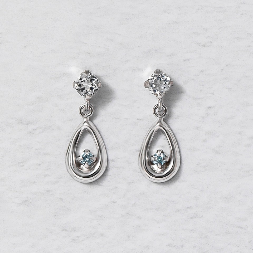 k18 ティアドロップピアス 雫型 0.14ct 天然ダイヤモンド イエローゴールド ホワイトゴールド ピンクゴールド | iichi  日々の暮らしを心地よくするハンドメイドやアンティークのマーケットプレイス