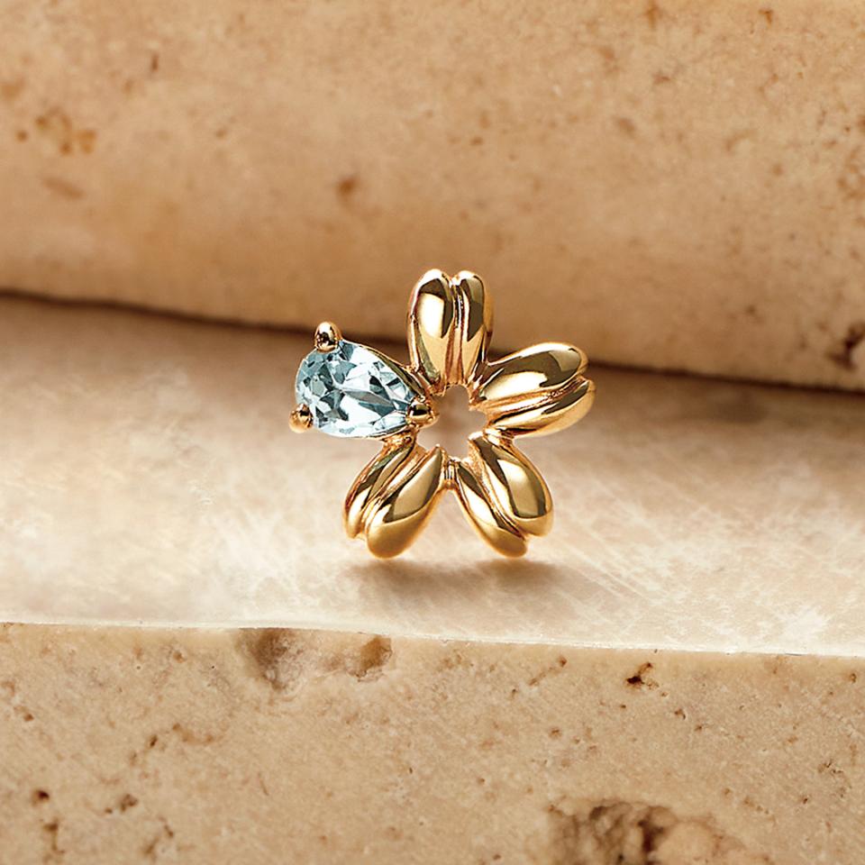 【COSTA BREEZE】【 Solo Pierce】K10  タカラガイフラワーピアス