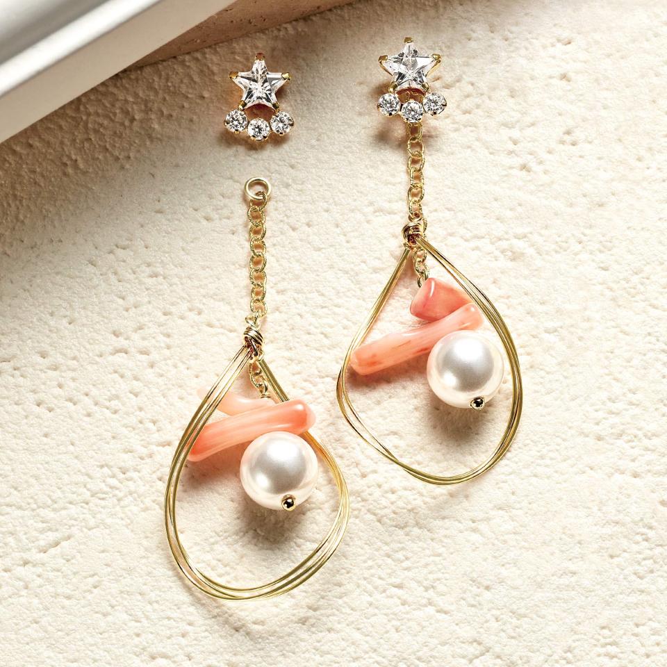 【COSTA BREEZE】K10・SV・GF ピンクサンド ピアス