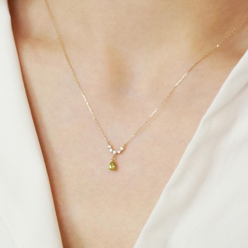 TAKE-UP ONLINE SHOP/テイクアップ公式オンラインショップ / バースストーン( ペリドット) スイングネックレス( YG)