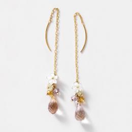 K10・K18　アメトリン　サンライズピアス