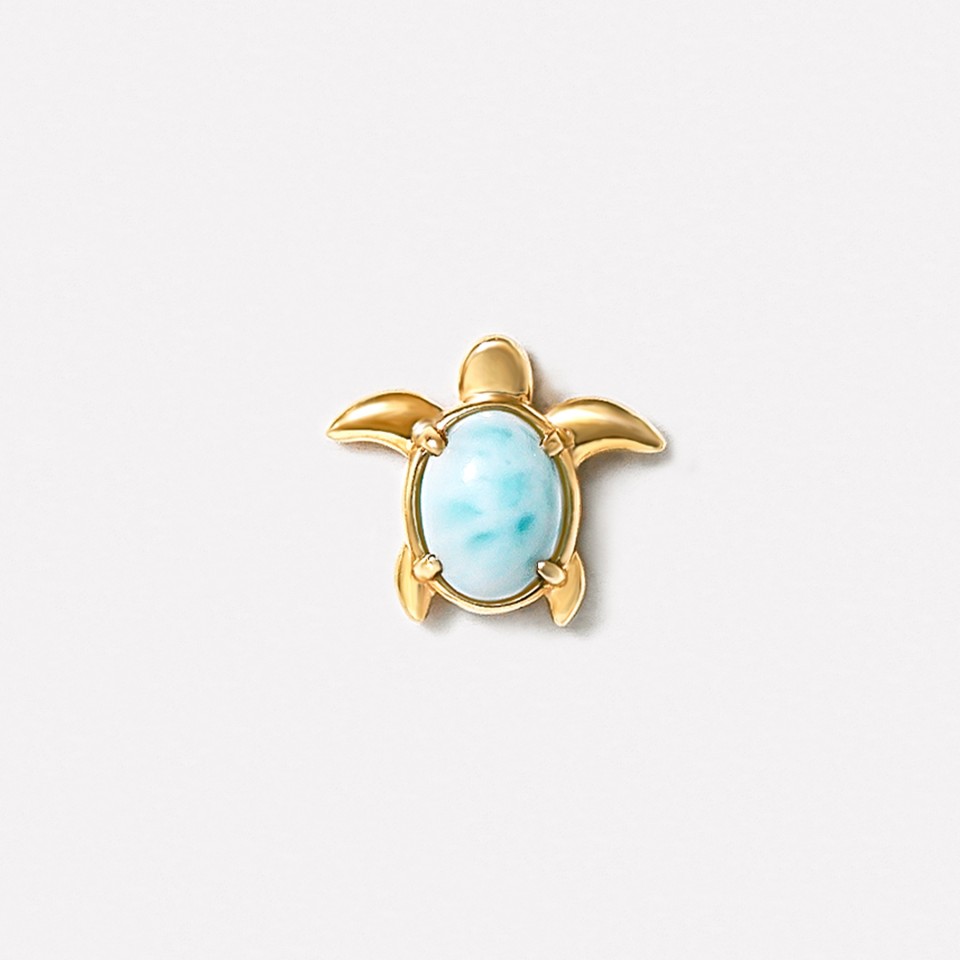 【 Solo Pierce】K18・K10 ウミガメハーフピアス