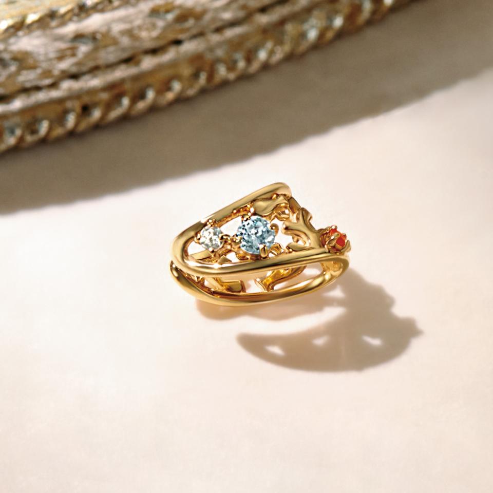 【Precious】SVブルートパーズ コーラルフィッシュ イヤーカフ