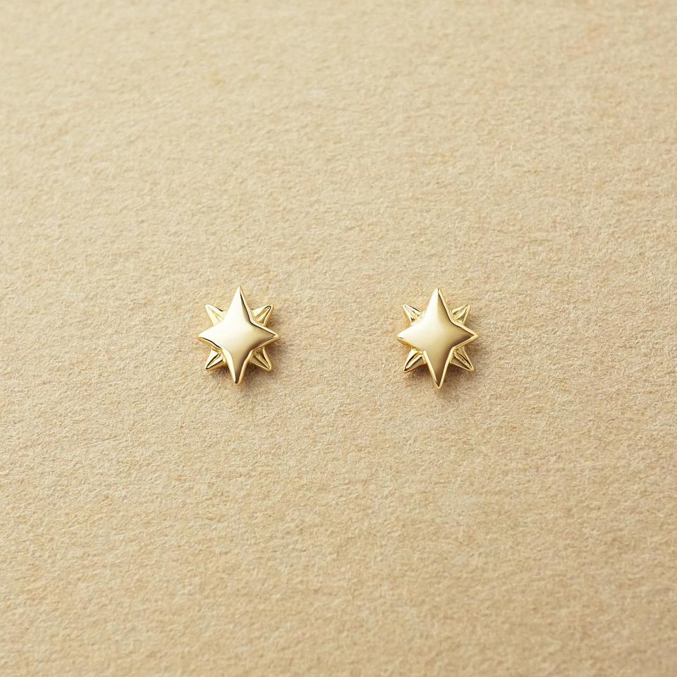 [ セカンドピアス]K18 シャインピアス( YG)