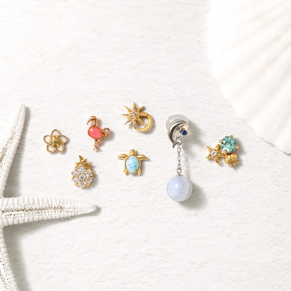 TAKE-UP ONLINE SHOP/テイクアップ公式オンラインショップ / 【 Solo Pierce】K18・K10 花桃ハーフピアス