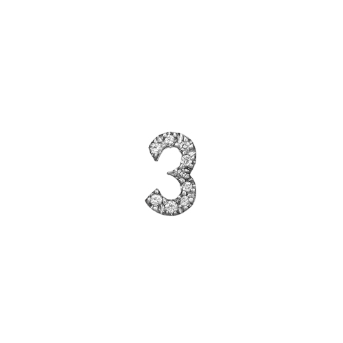 オーダー商品【Pleasure】K18ダイヤモンドナンバーチャーム「3」
