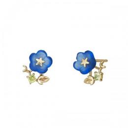 [ 誕生花ジュエリー] 8月アサガオピアス