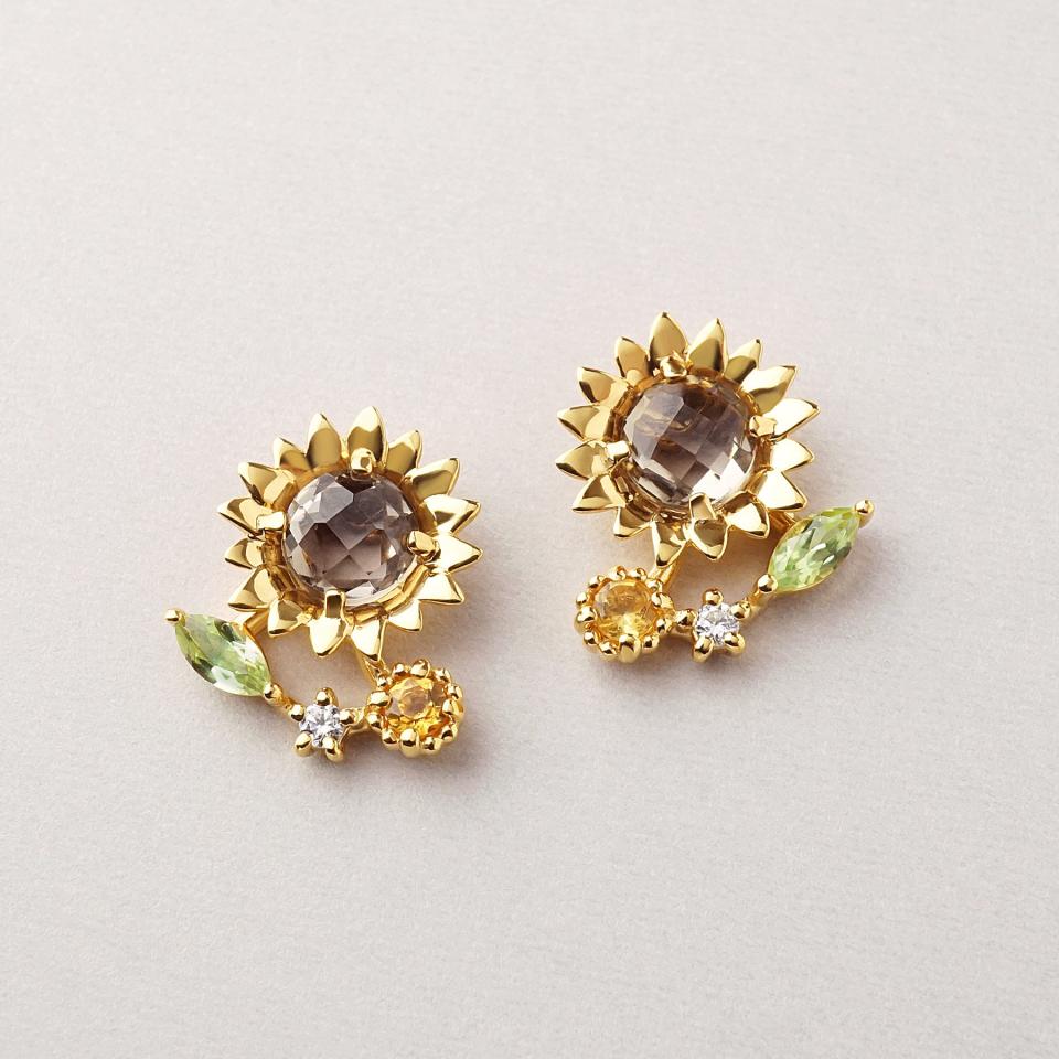 [ 誕生花ジュエリー] 8月ヒマワリピアス