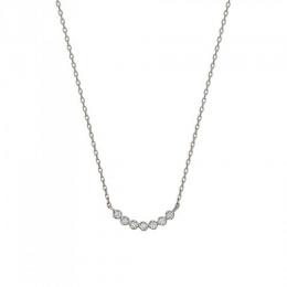 プラチナ　ダイヤモンドアーチネックレス