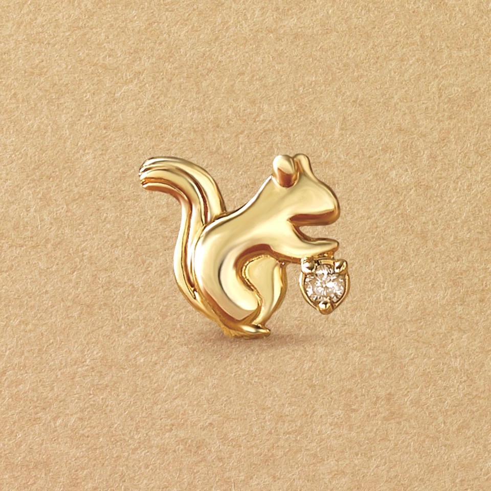 【 Harvest】【 Solo Pierce】K18・K10  リス ハーフピアス
