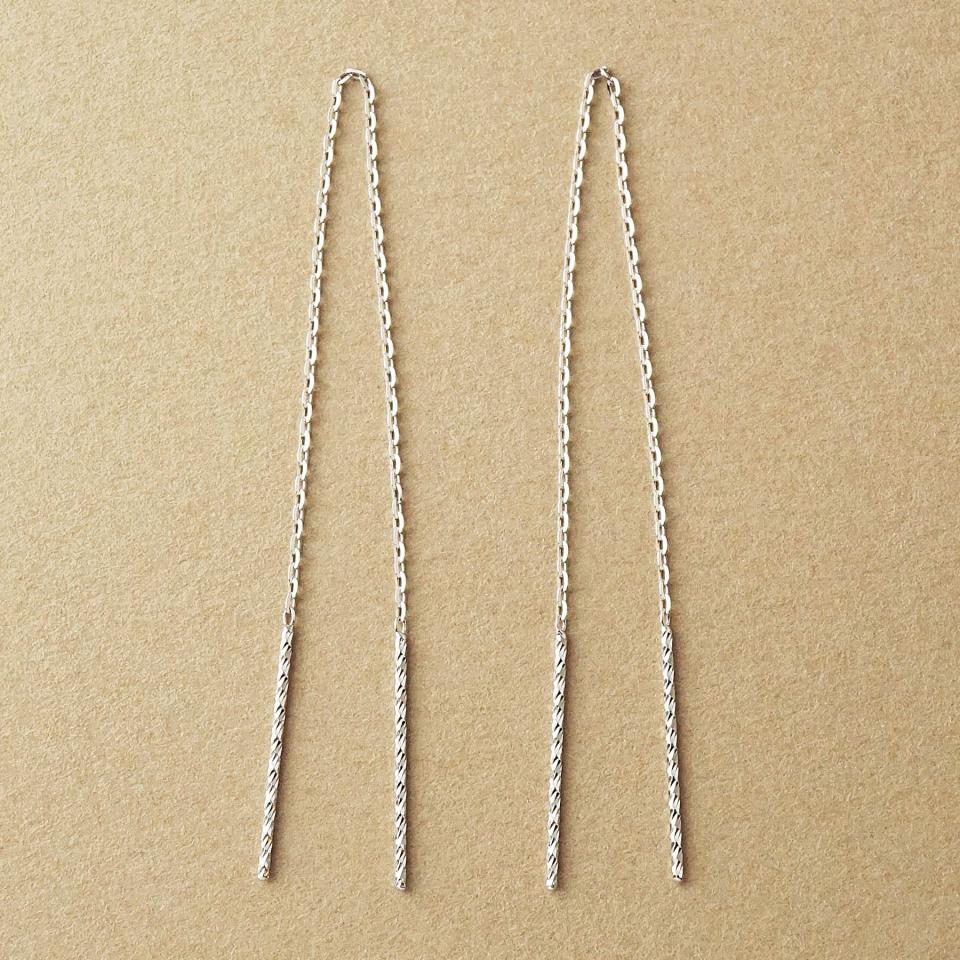 K10ミラーカットチェーンロングピアス