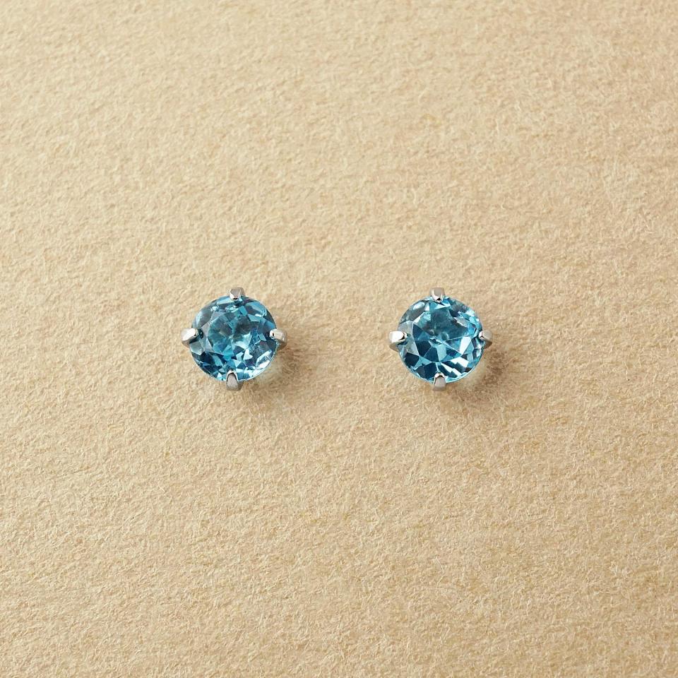 [ セカンドピアス]Pt ブルートパーズピアス