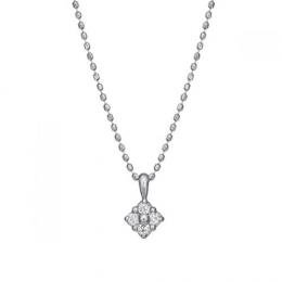 K10 ダイヤモンドひし形ネックレス(WG)