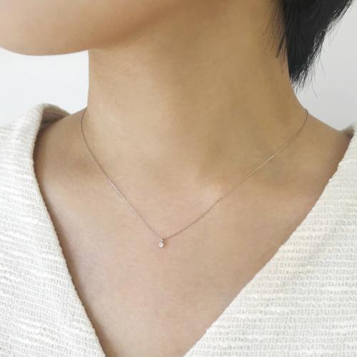 Take Up Online Shop テイクアップ公式オンラインショップ 5ツメスター 一粒ダイヤモンドネックレス 0 05ct プラチナ