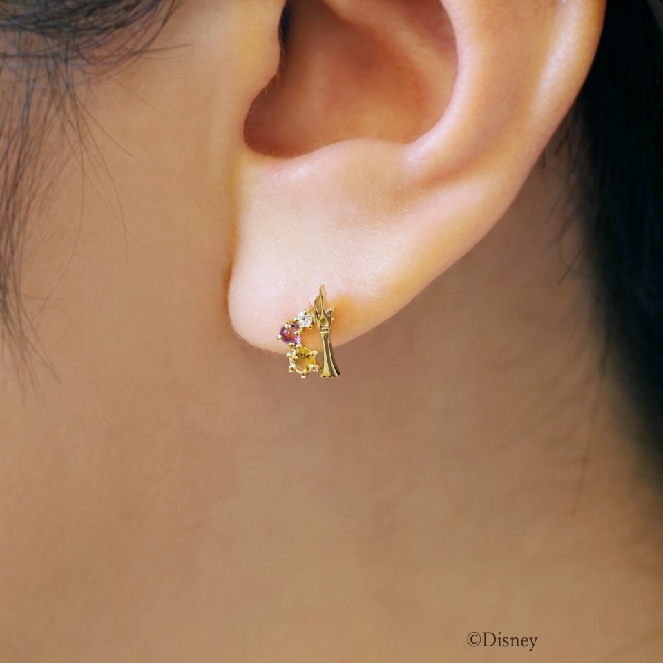 ディズニー] ラプンツェル / シルバー キュービック ピアス