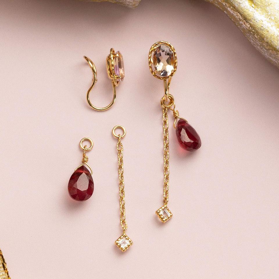 テイクアップ　ルビーセカンドピアス＆ネックレスセット テイクアップ ルビーセカンドピアス＆ネックレスセット