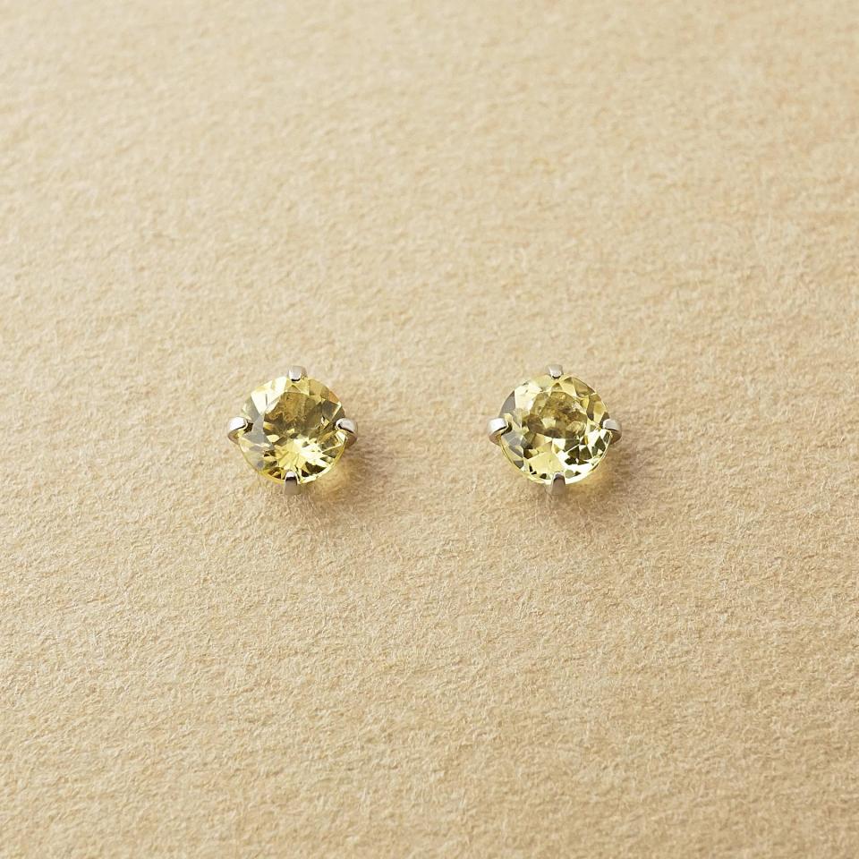 [ セカンドピアス]Pt イエローベリルピアス