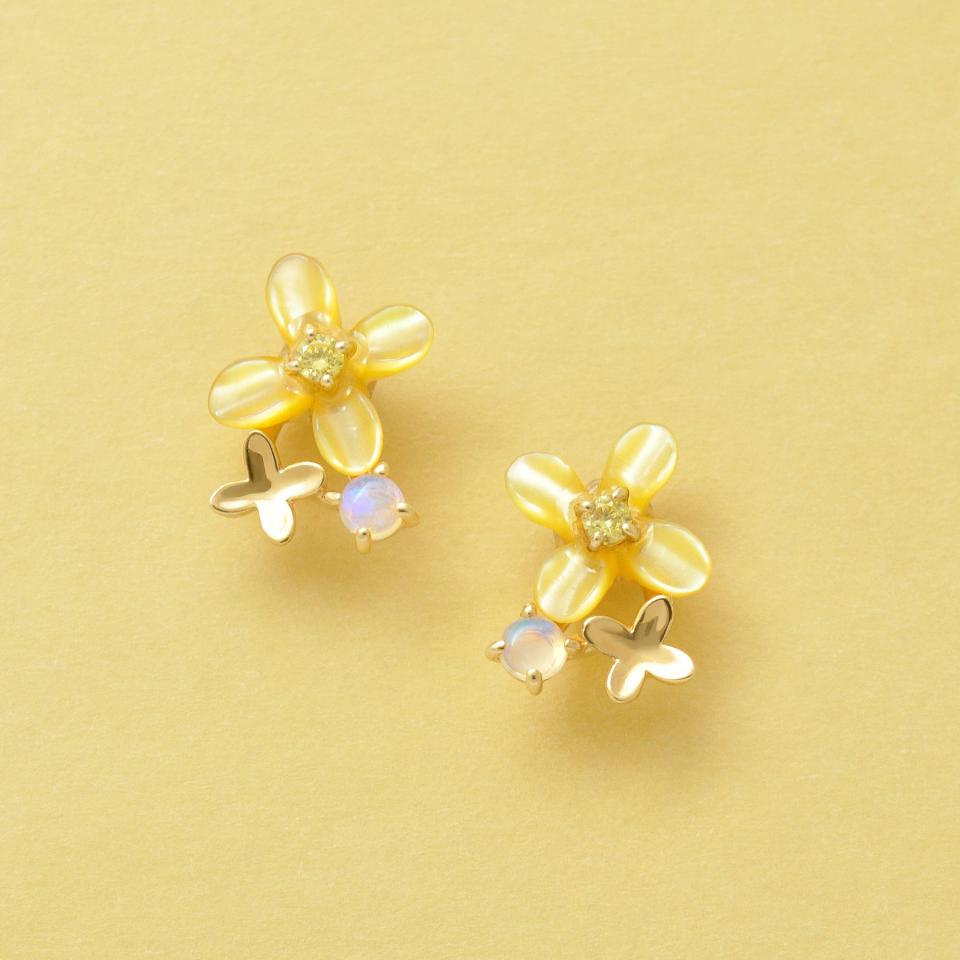 [ 誕生花ジュエリー] 10月キンモクセイピアス