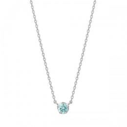 アイスブルーダイヤモンド一粒0. 12ctネックレス