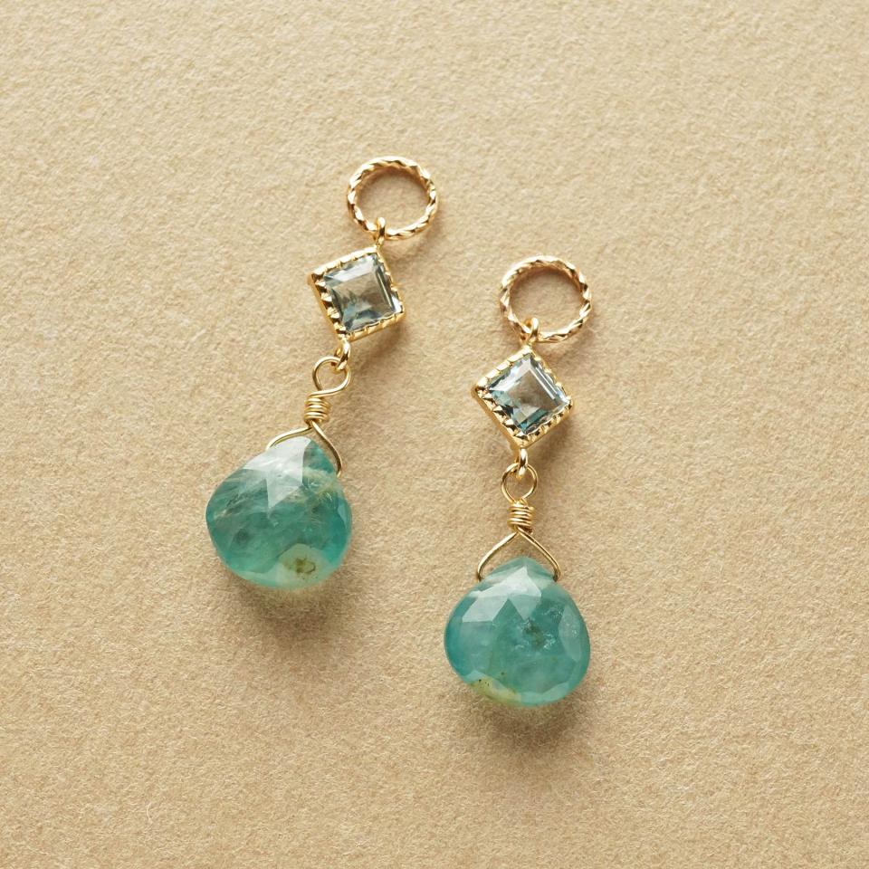 【 Palette】K10　ブルートパーズ×グランディディエライトチャーム(大きめ丸カン)