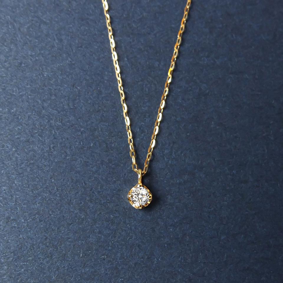 K18ダイヤモンド ソリテアネックレス