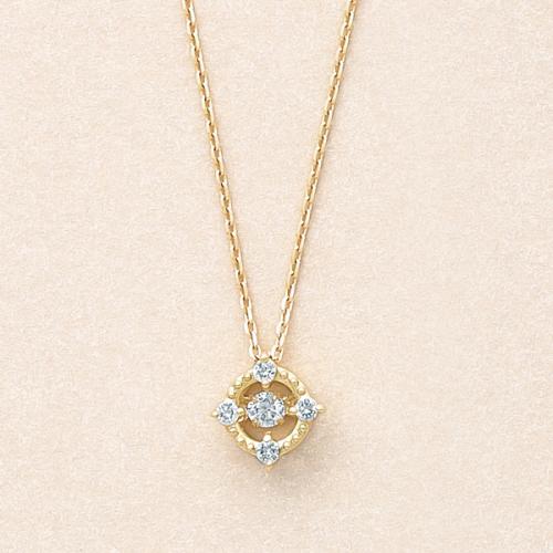 18K WG  ダイヤモンド0.6ct サークル  デザイン ネックレストップ