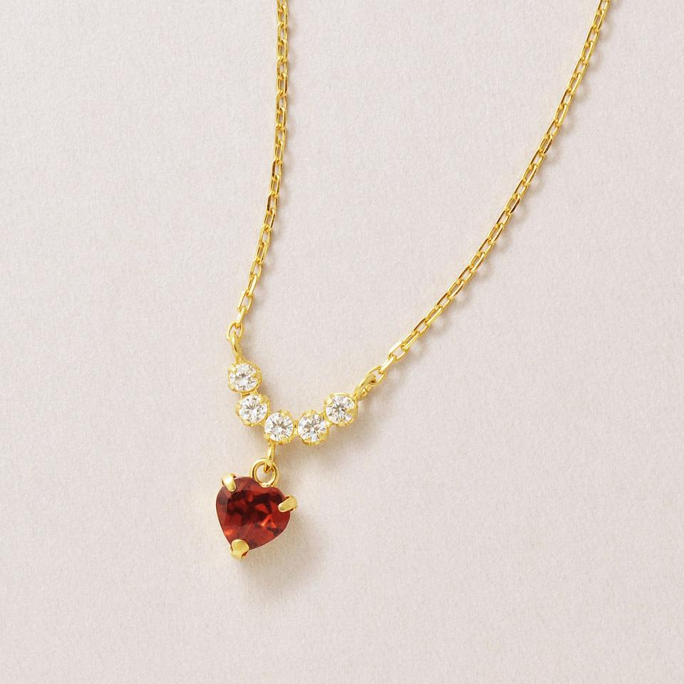 WEB限定】1月バースストーン／K10ガーネットネックレス