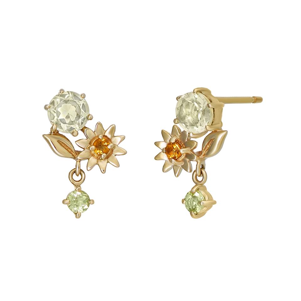 Take Up Online Shop テイクアップ公式オンラインショップ 誕生花ジュエリー 8月ヒマワリピアス Yg