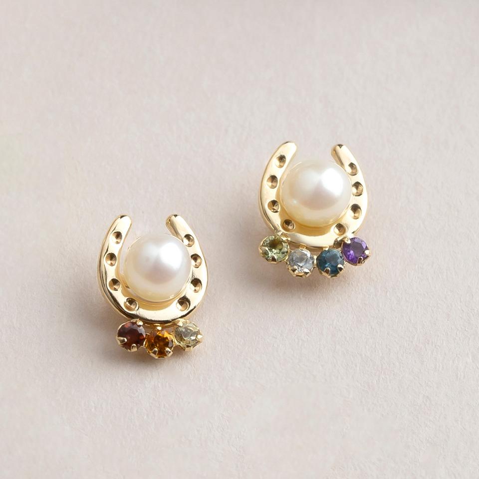 K18・K10 レインボー&ホースシューピアス