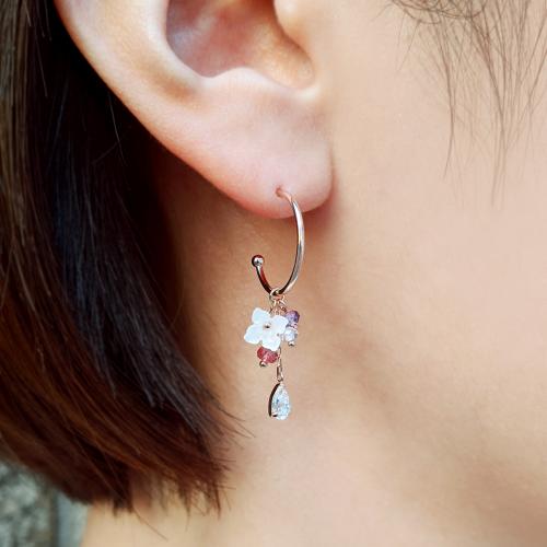 Take Up Online Shop テイクアップ公式オンラインショップ ピンクトルマリンフラワースイングピアス Pg