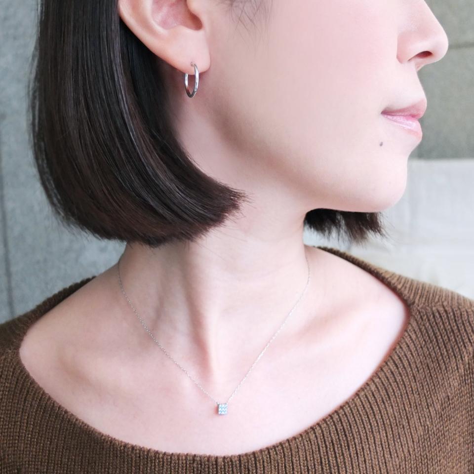 アクセサリースピック＆スパン1.5パイプ2cmルーフピアスK102P - ピアス